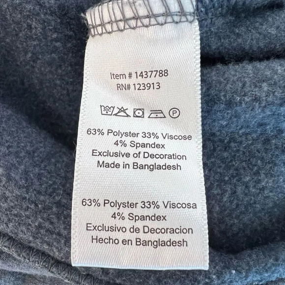 Jachs New York Men's Gray‎ Pullover French Terry Crew Neck Sweatshirt Small - Picture 4 of 6